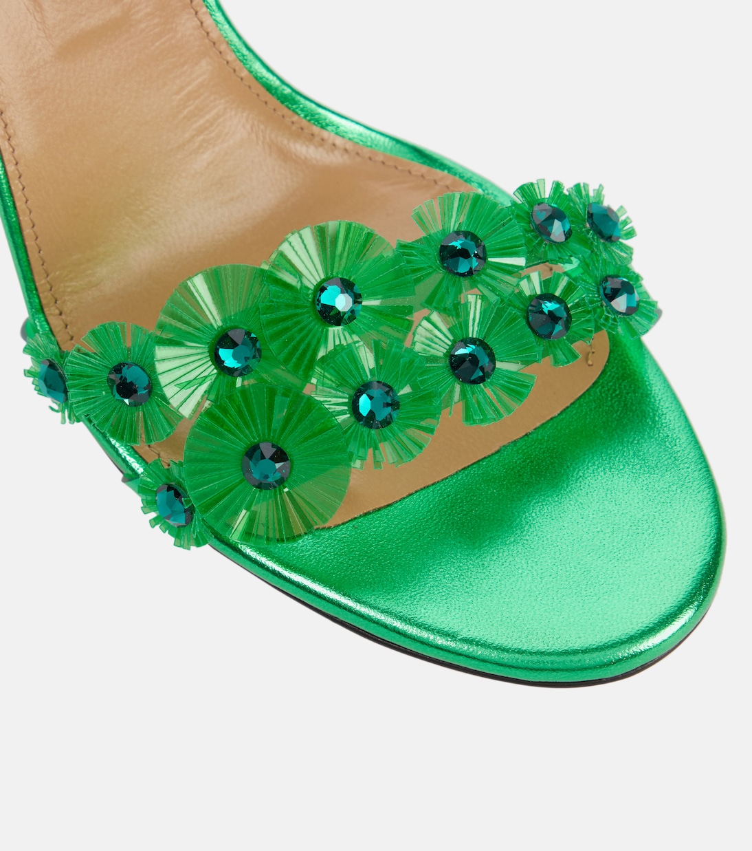 Meteorite embellished PVC sandals | Aquazzura