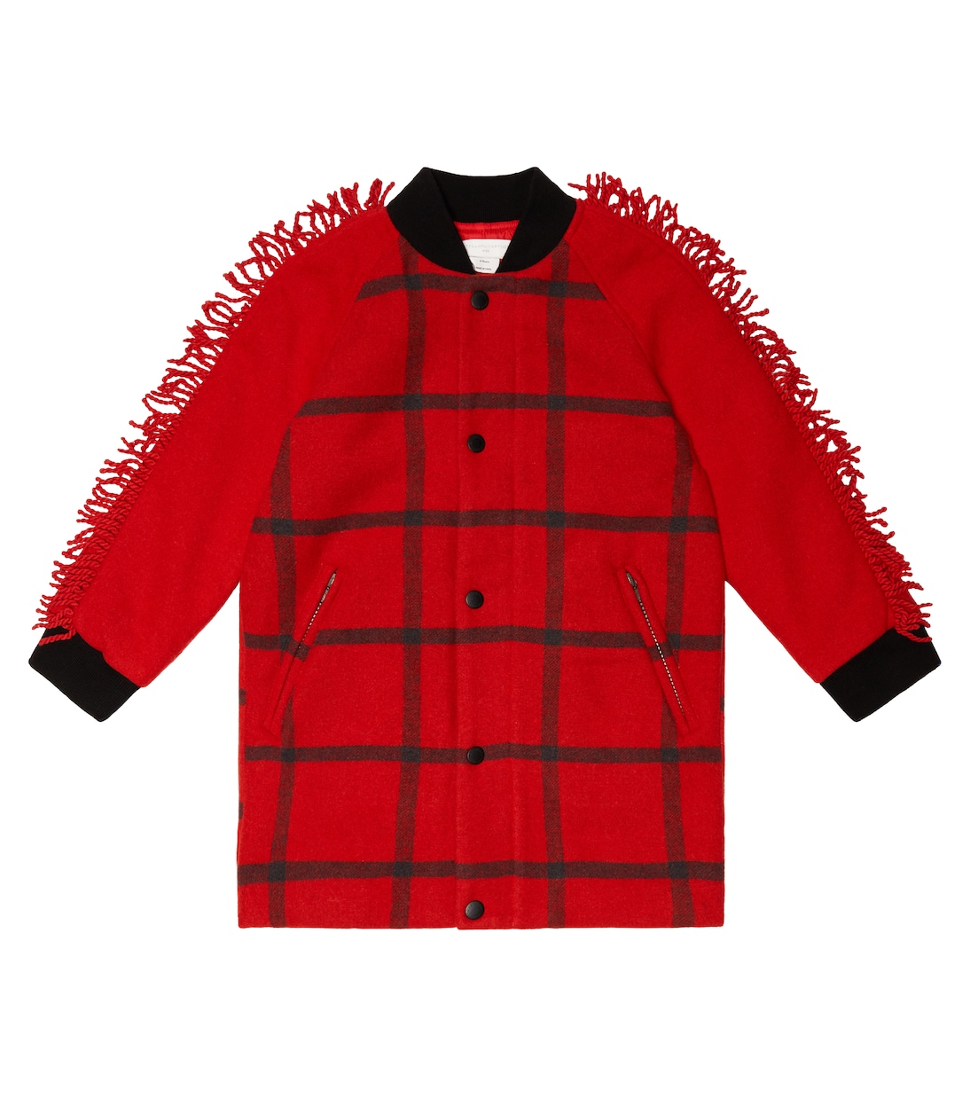 Abrigo en mezcla de lana con flecos | Stella McCartney Kids