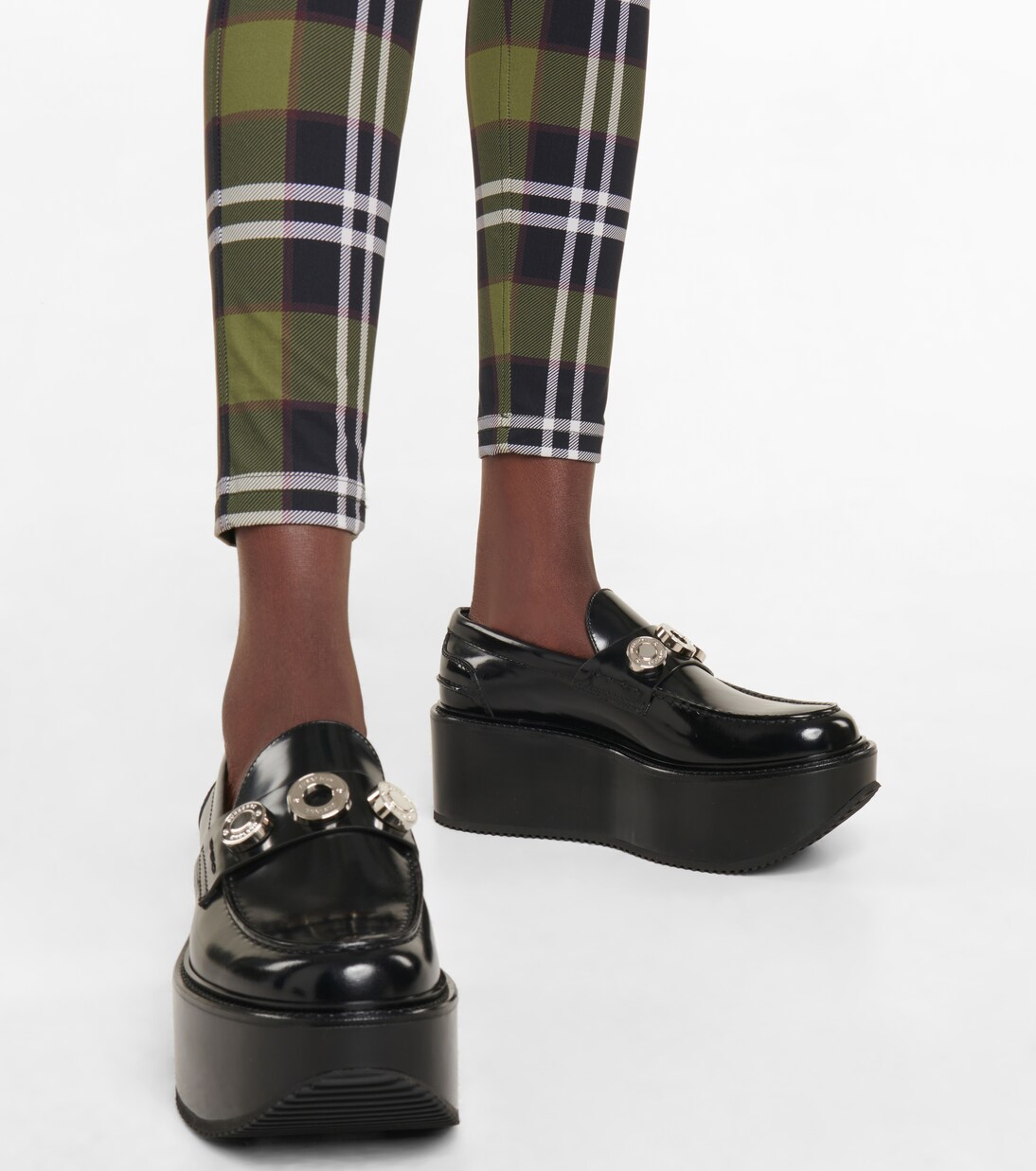 Mocasines con cuña de piel adornados | Burberry
