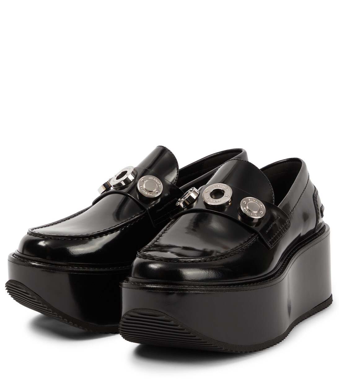 Mocasines con cuña de piel adornados | Burberry