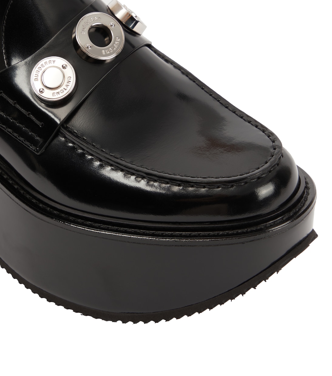 Mocasines con cuña de piel adornados | Burberry