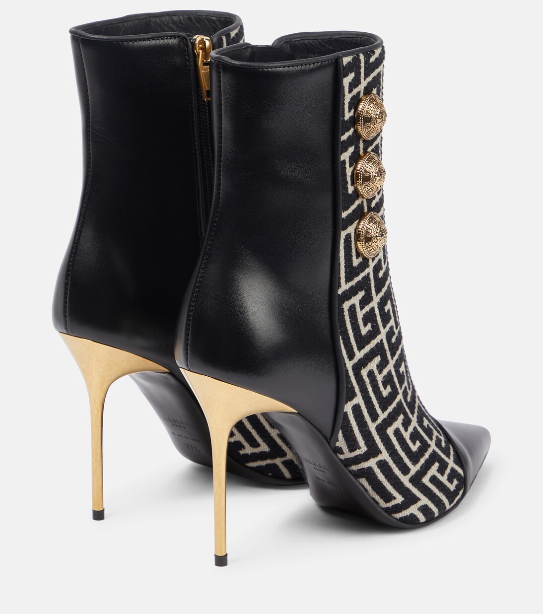 Roni monogram jacquard ankle boots | Balmain
