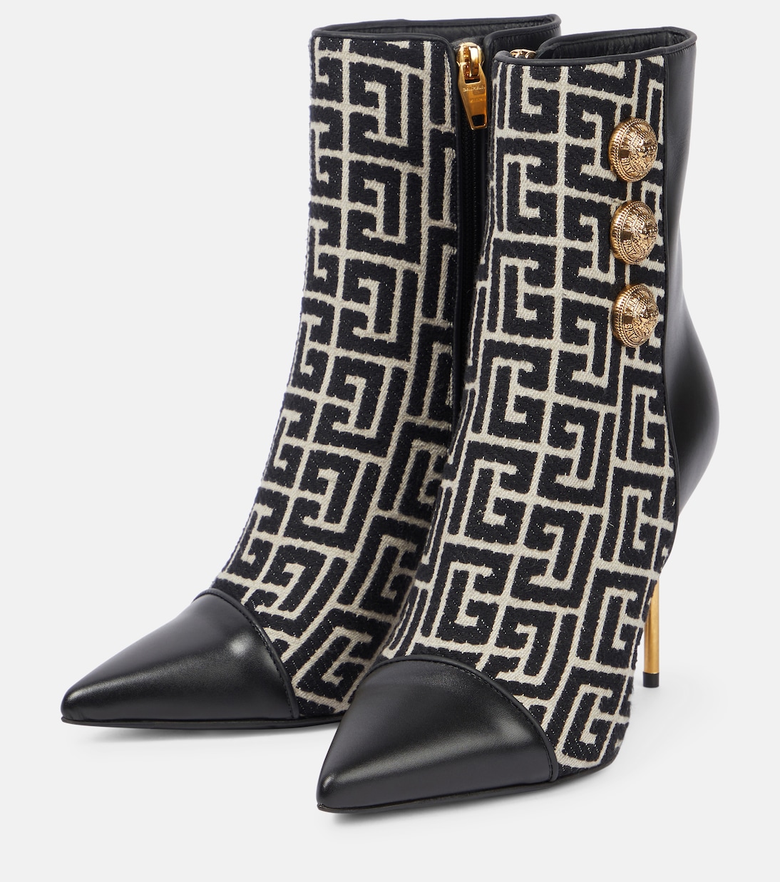 Roni monogram jacquard ankle boots | Balmain