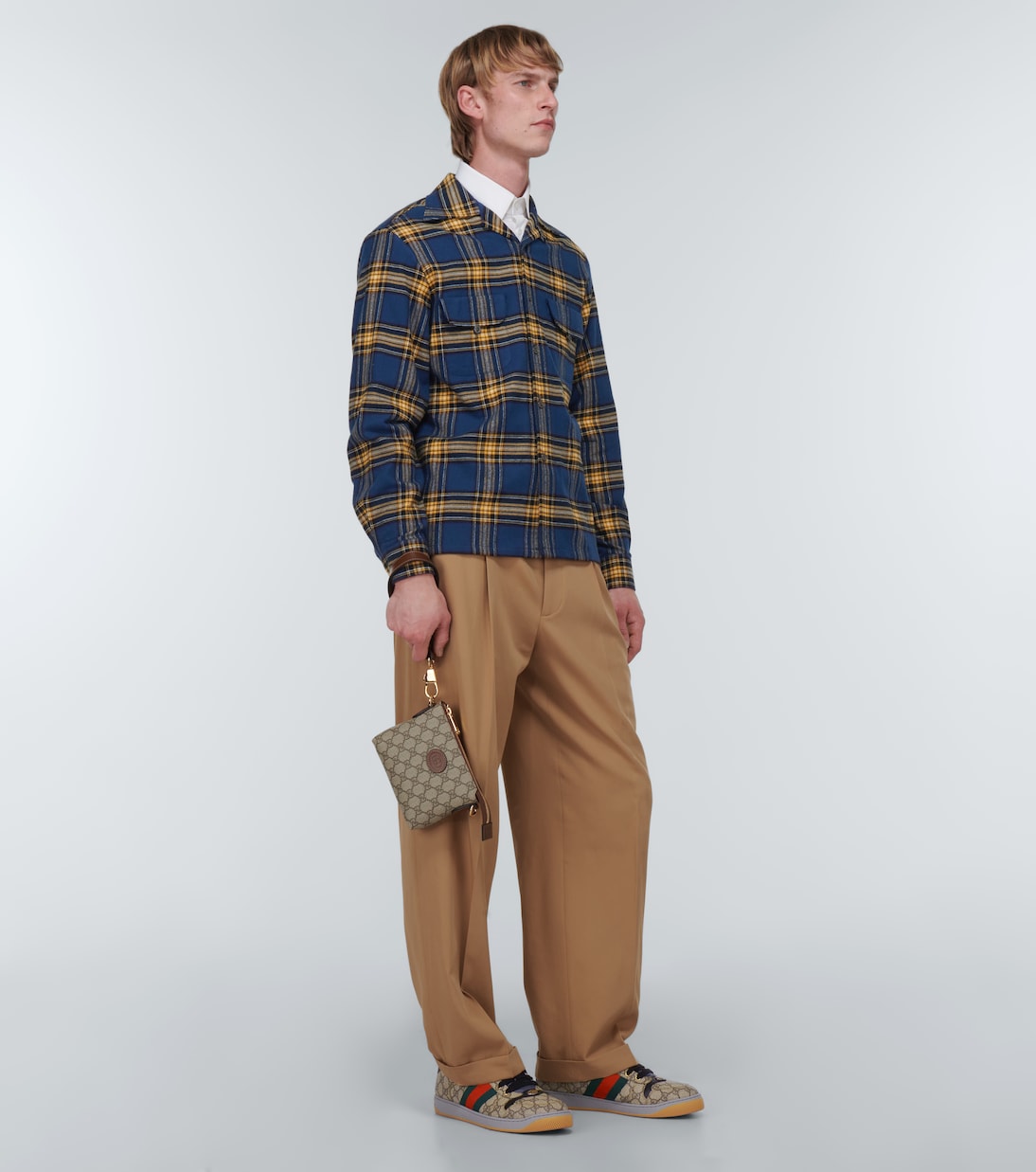 Sneakers Screener GG aus Canvas mit Leder | Gucci