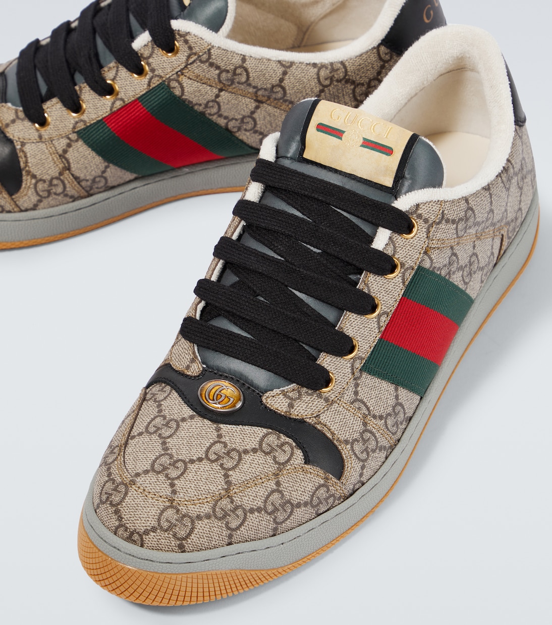 Sneakers Screener GG aus Canvas mit Leder | Gucci