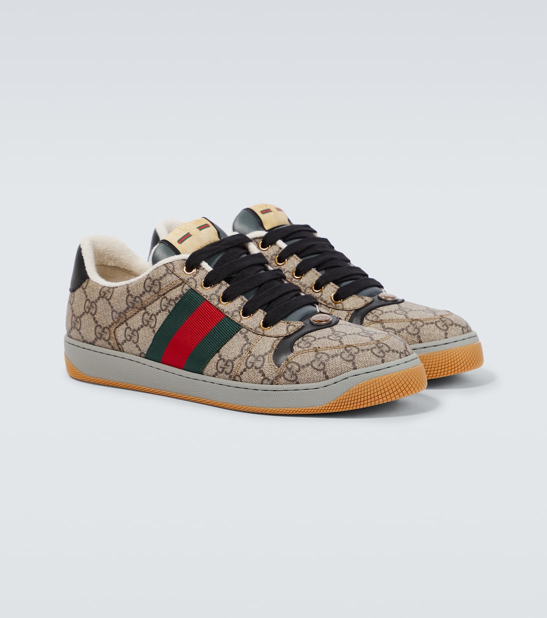 Sneakers Screener GG aus Canvas mit Leder | Gucci