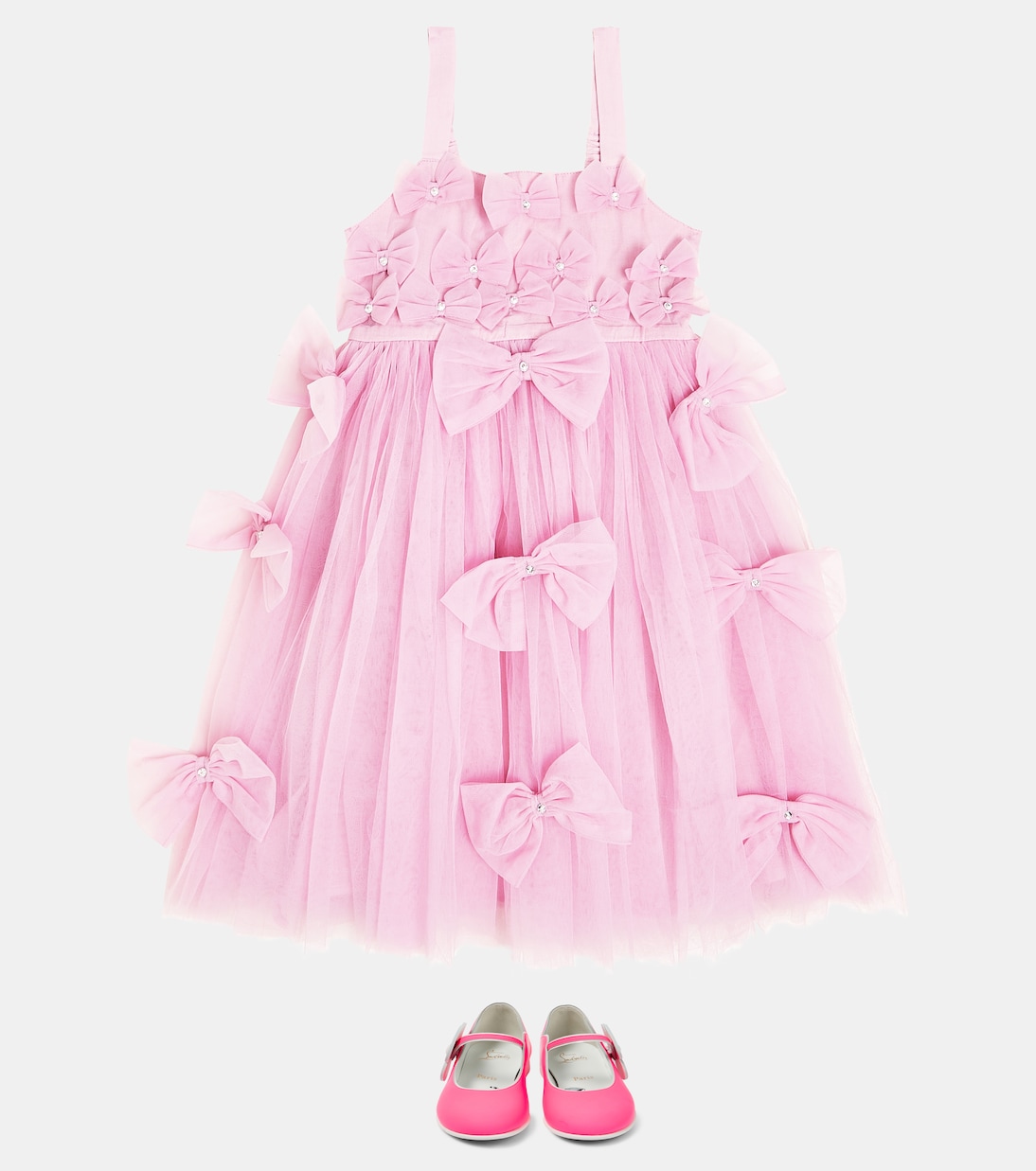 Melodie Pensée leather ballet flats | Christian Louboutin Kids