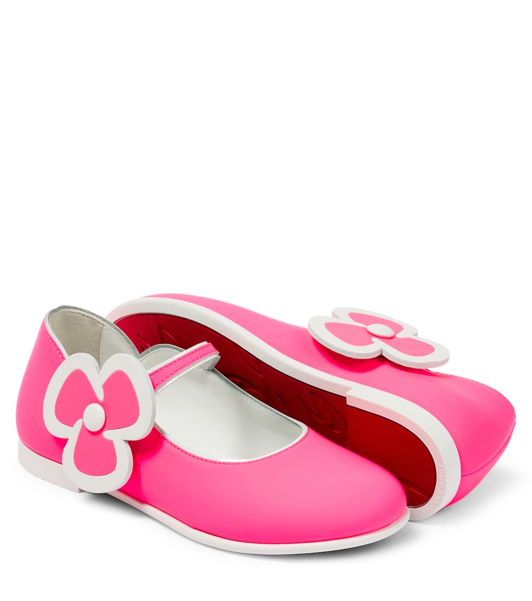 Melodie Pensée leather ballet flats | Christian Louboutin Kids