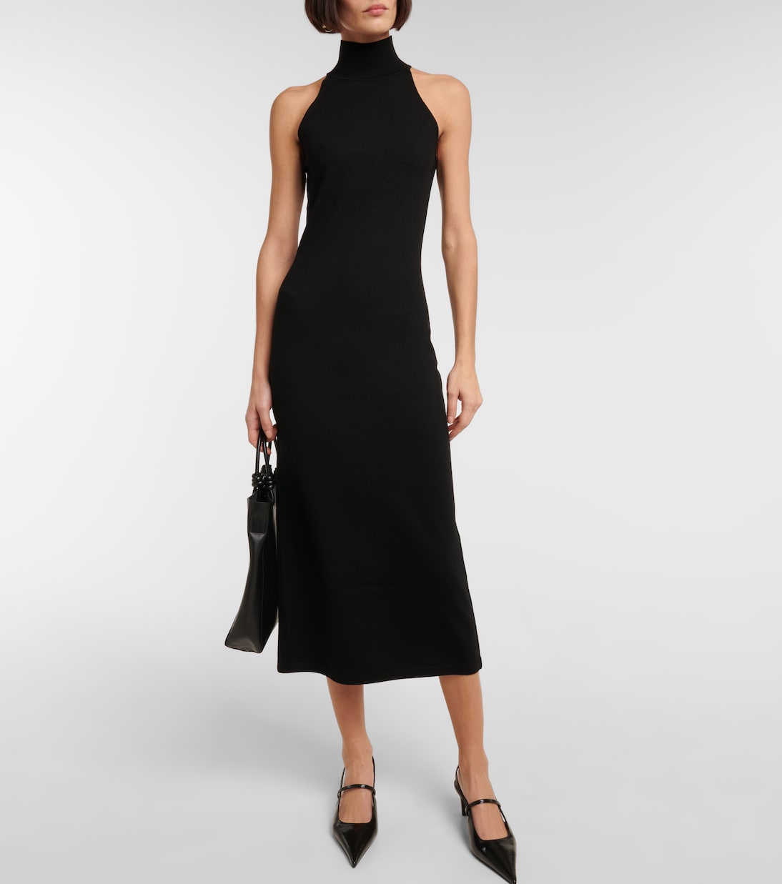 Turtleneck wool-blend midi dress | Toteme