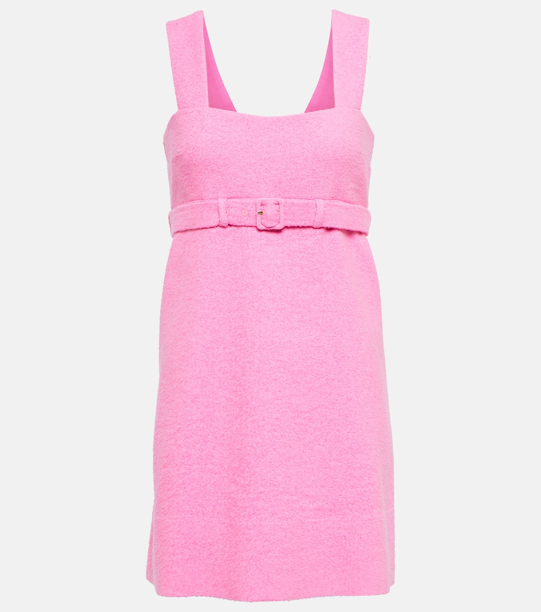 Belted cotton-blend tweed minidress | Patou
