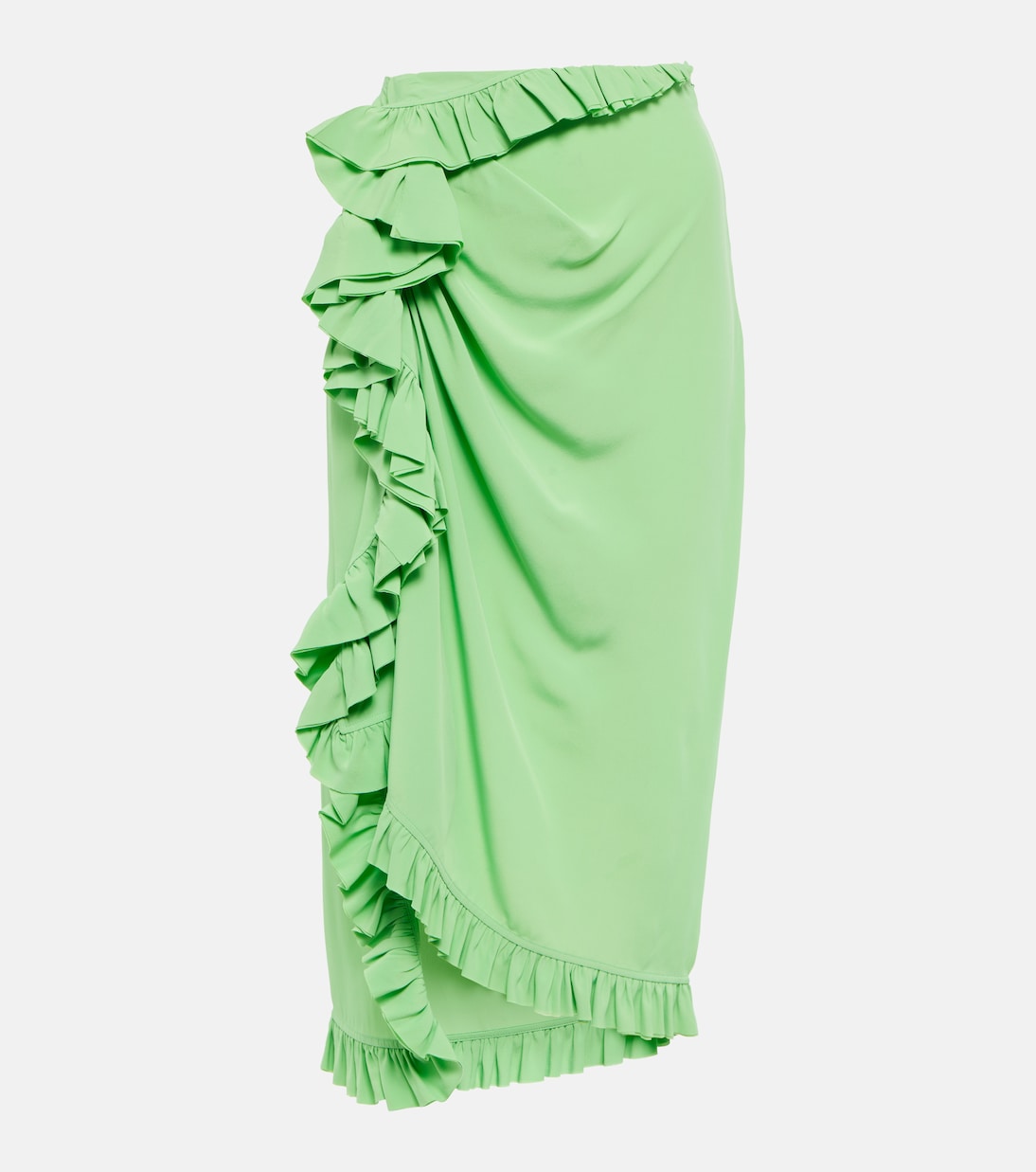 Gonna midi in crêpe con volant | Dries Van Noten