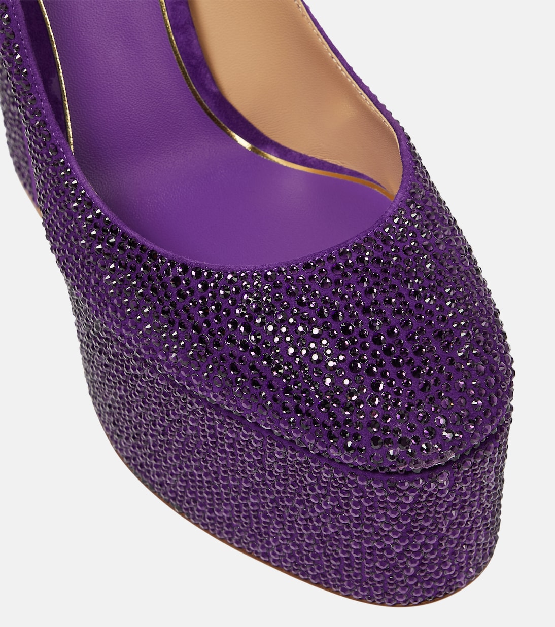 Tan-Go embellished leather platform pumps | Valentino Garavani