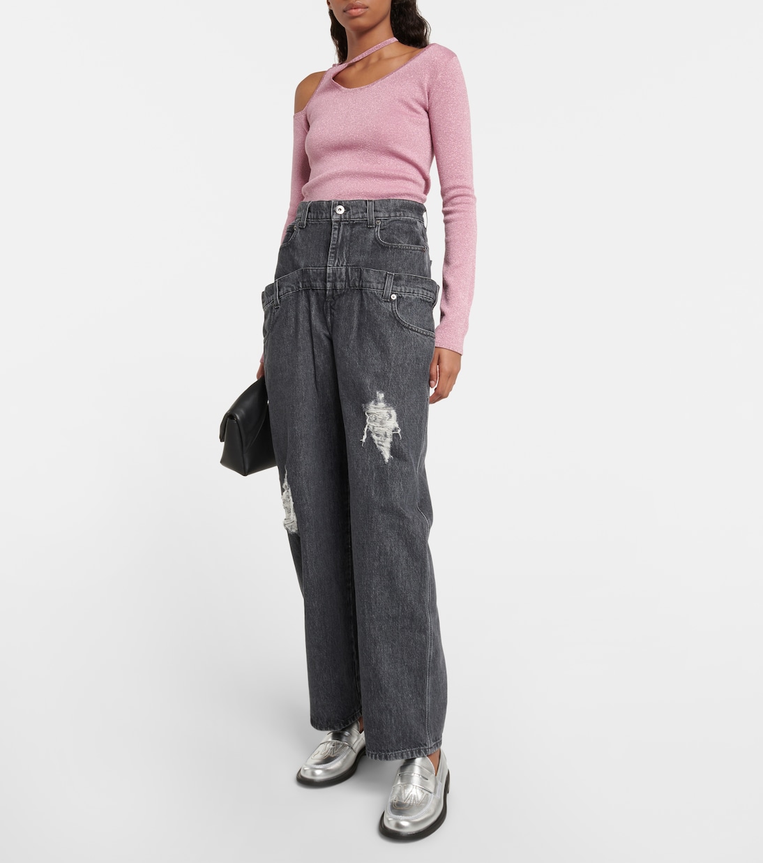 Mocassini in pelle con logo | JW Anderson