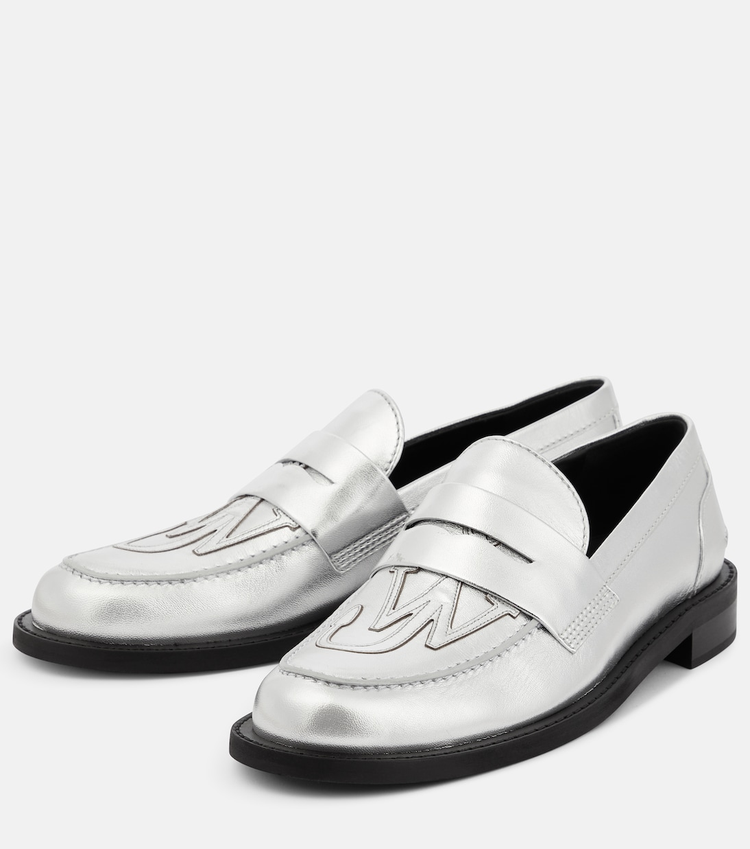 Mocassini in pelle con logo | JW Anderson