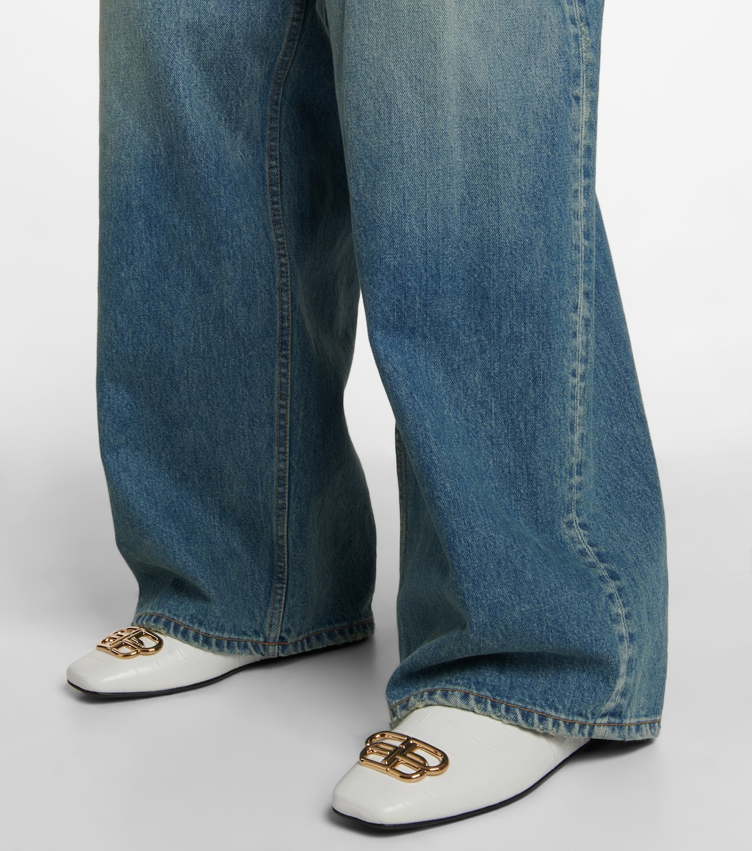 Cosy BB croc-effect leather mules | Balenciaga