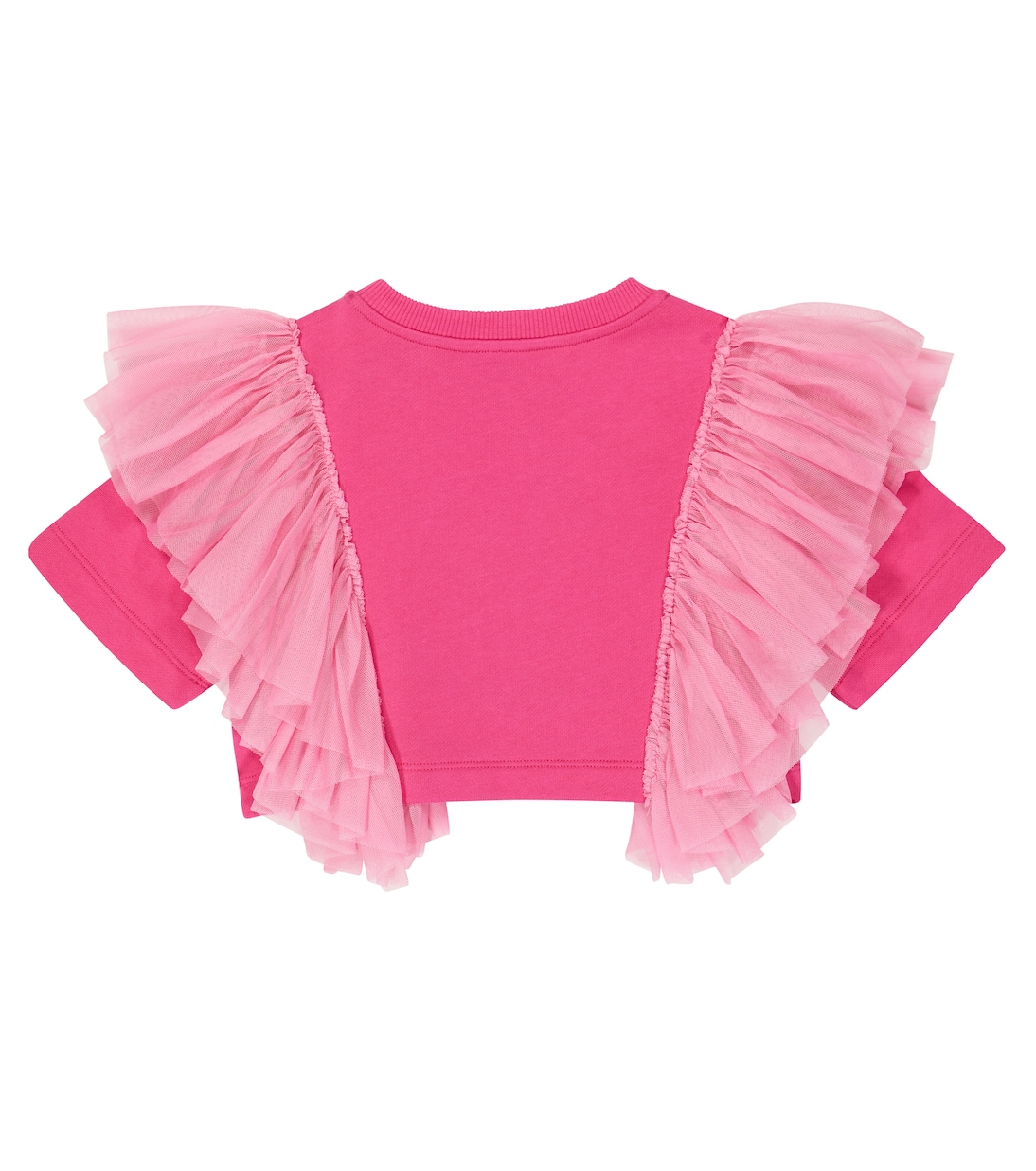 T-shirt cropped in cotone con logo | Balmain Kids