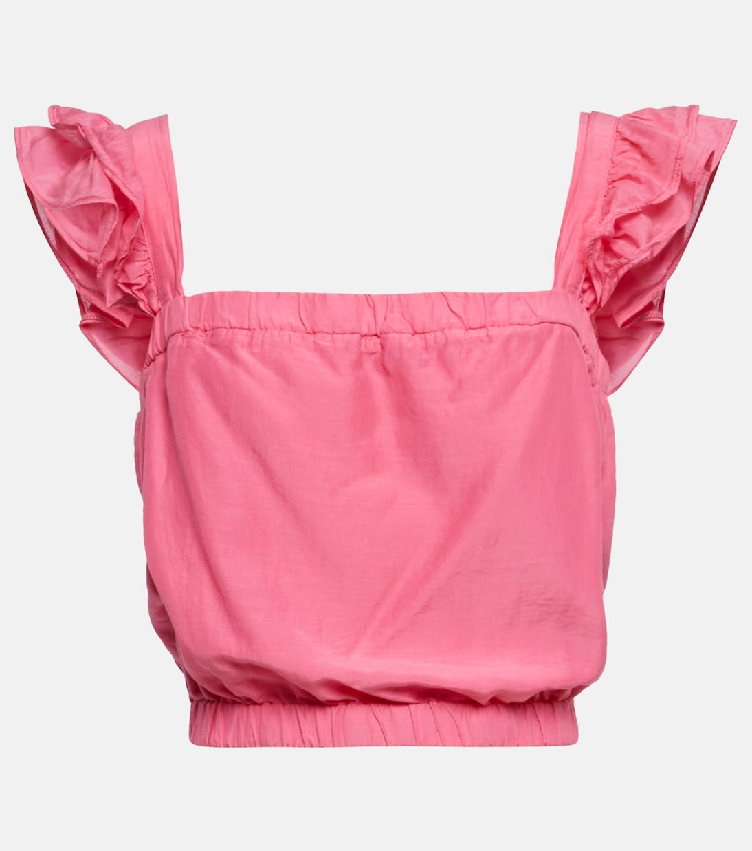 Gracen cotton and silk crop top | Velvet