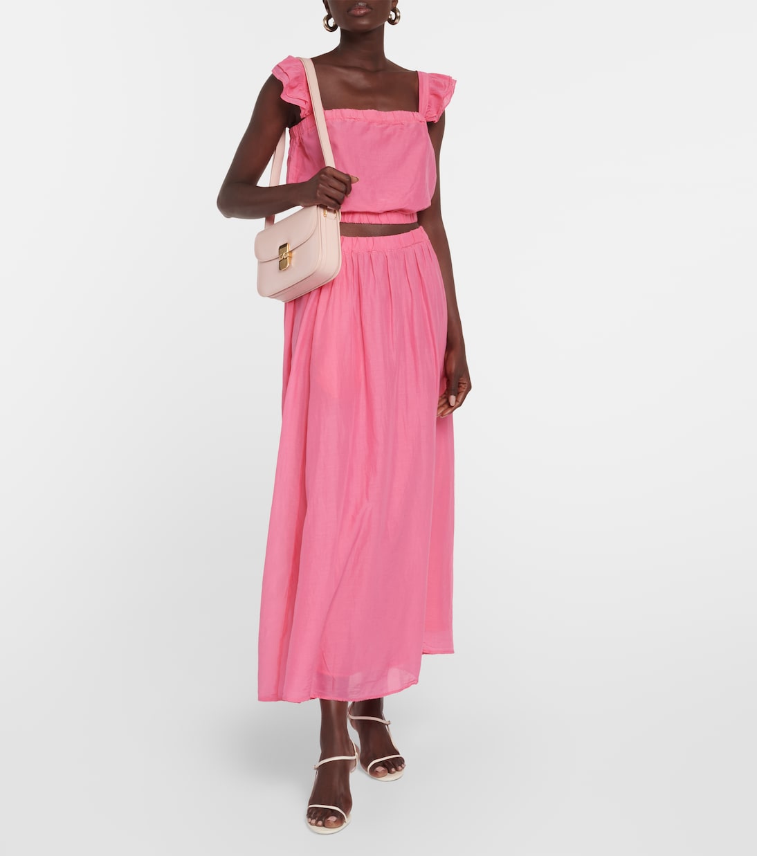 Gracen cotton and silk crop top | Velvet
