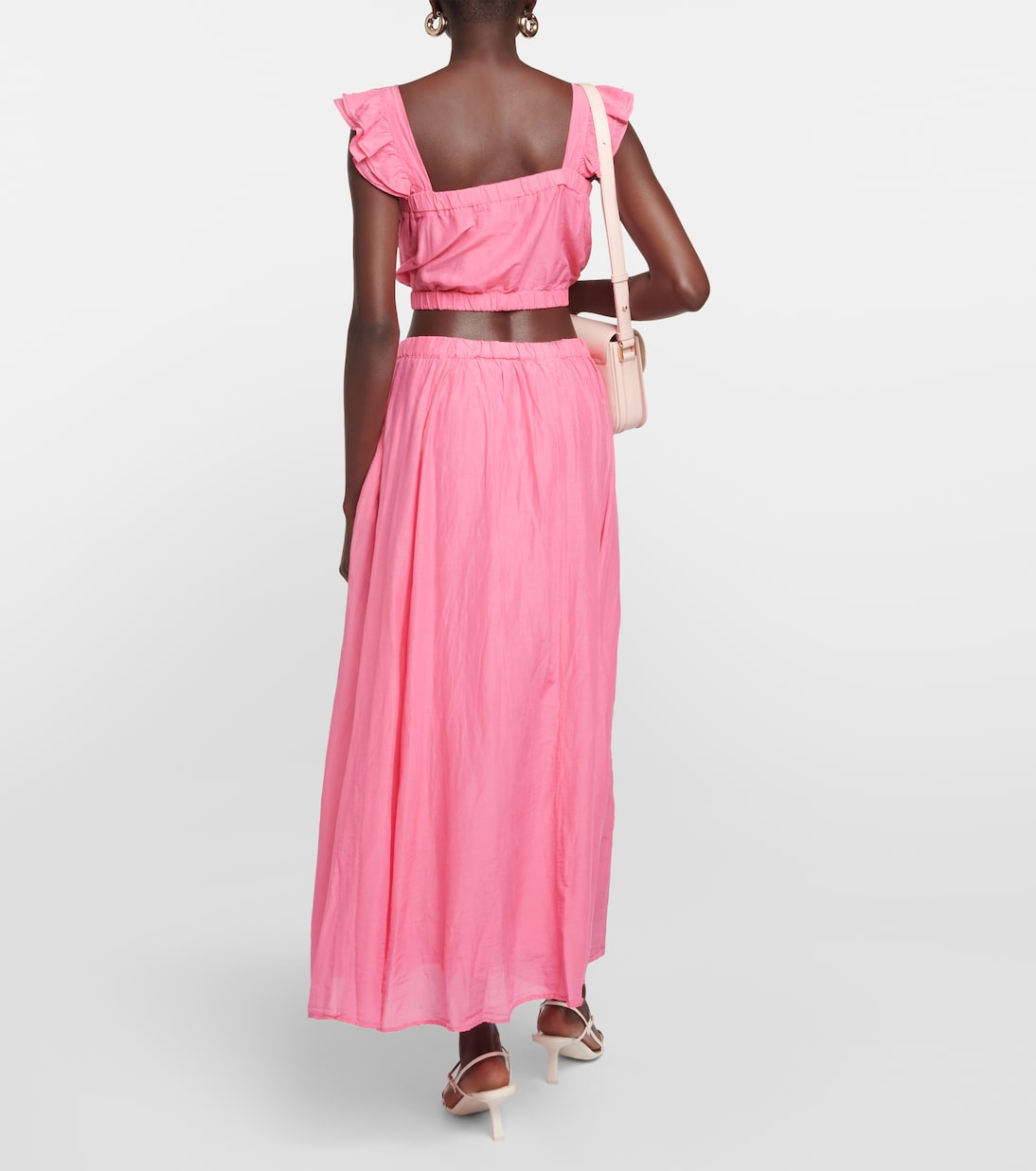 Gracen cotton and silk crop top | Velvet