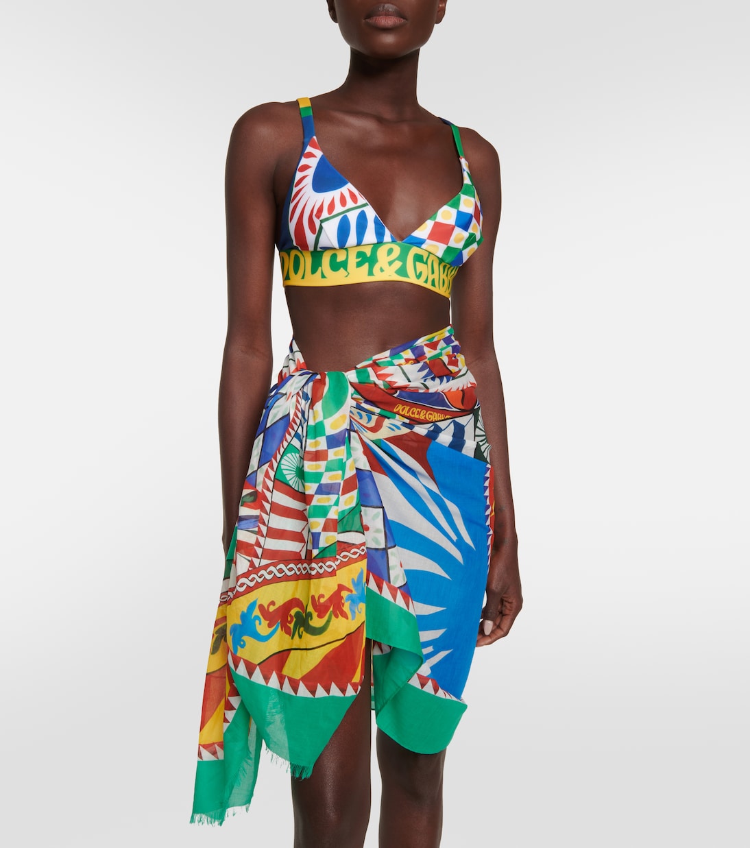 Bedruckter Pareo aus Baumwolle | Dolce&Gabbana