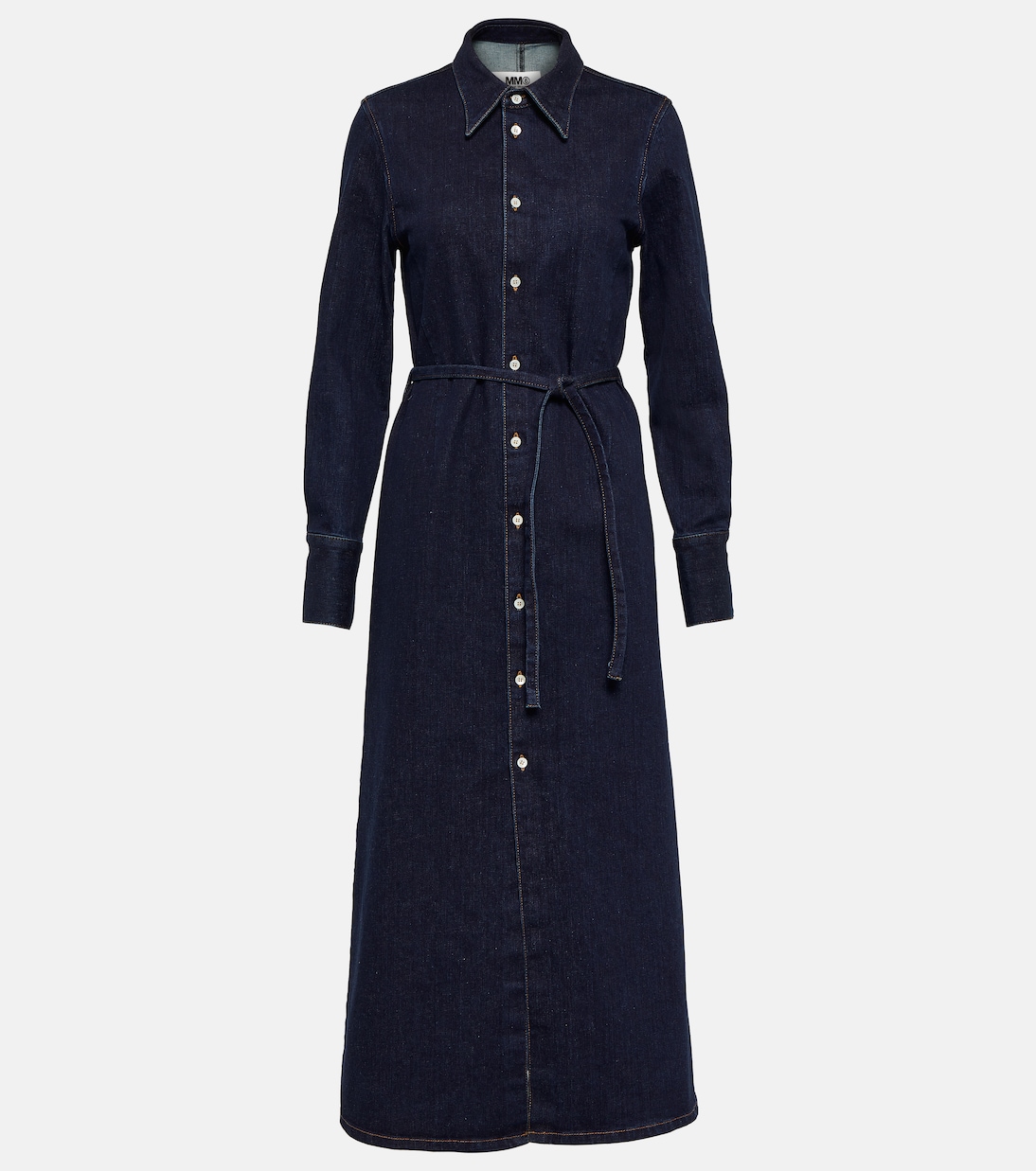 Belted denim shirt dress | MM6 Maison Margiela