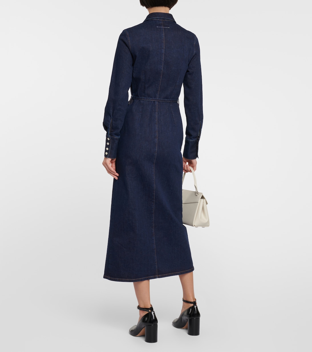 Belted denim shirt dress | MM6 Maison Margiela