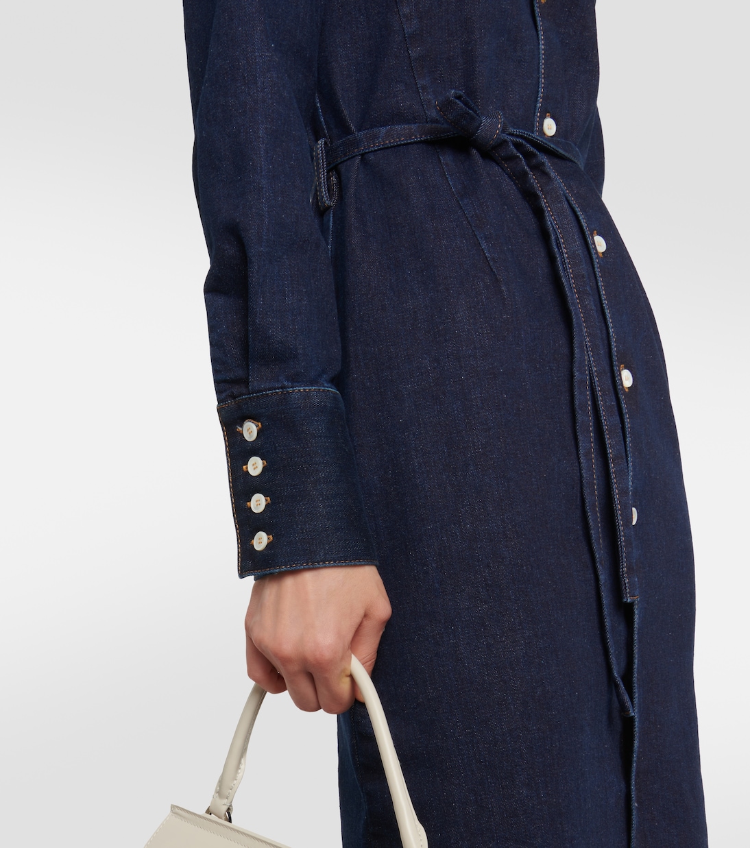 Belted denim shirt dress | MM6 Maison Margiela