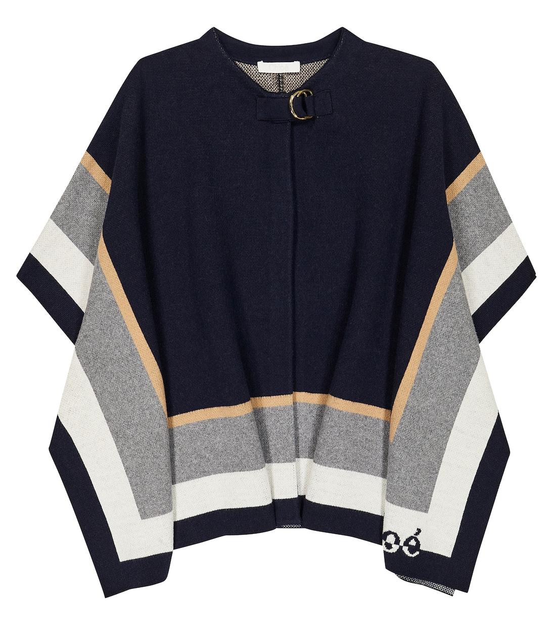 Poncho en coton et laine | Chloé Kids