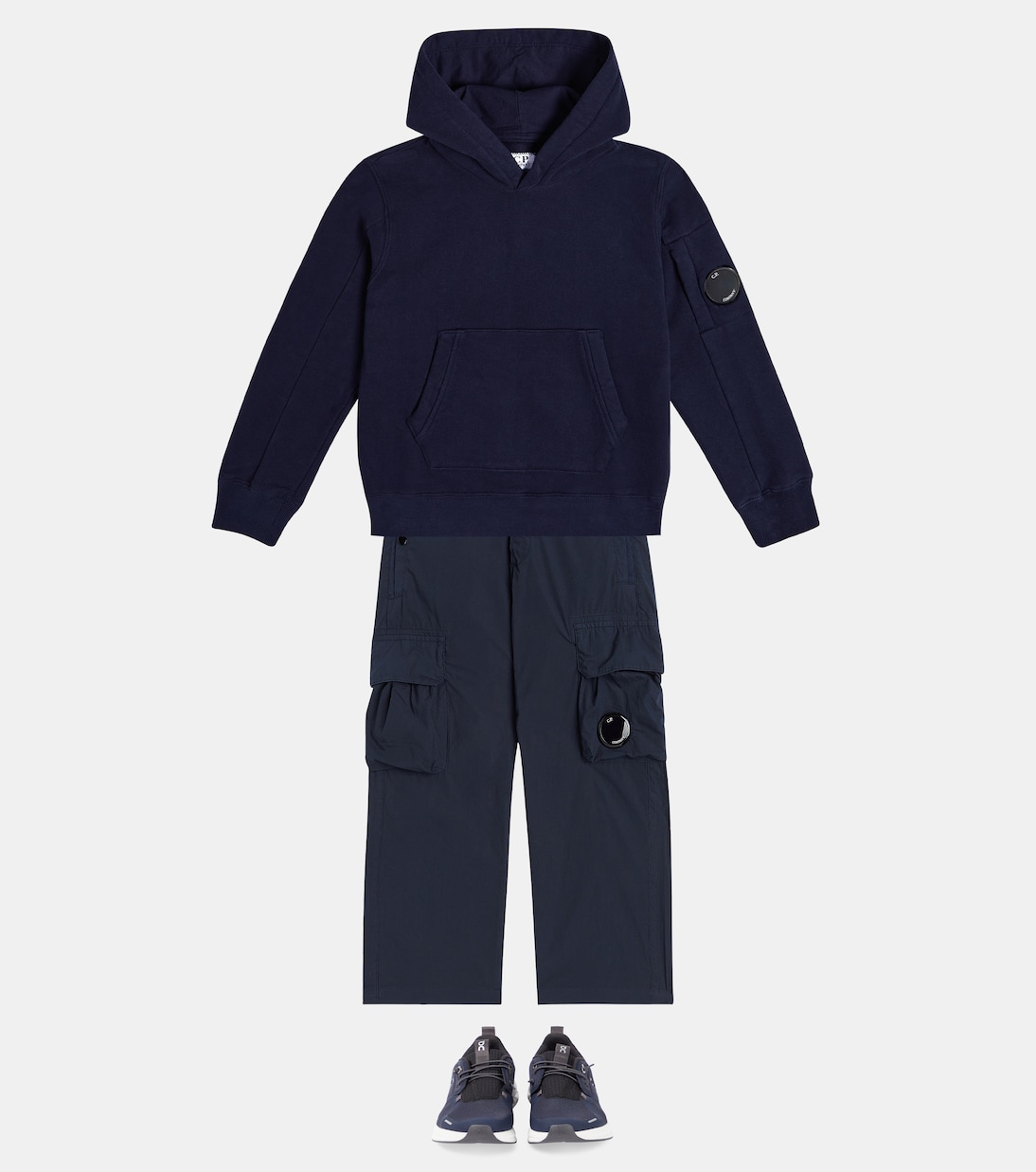 Felpa in jersey di cotone con cappuccio | C.P. Company Kids
