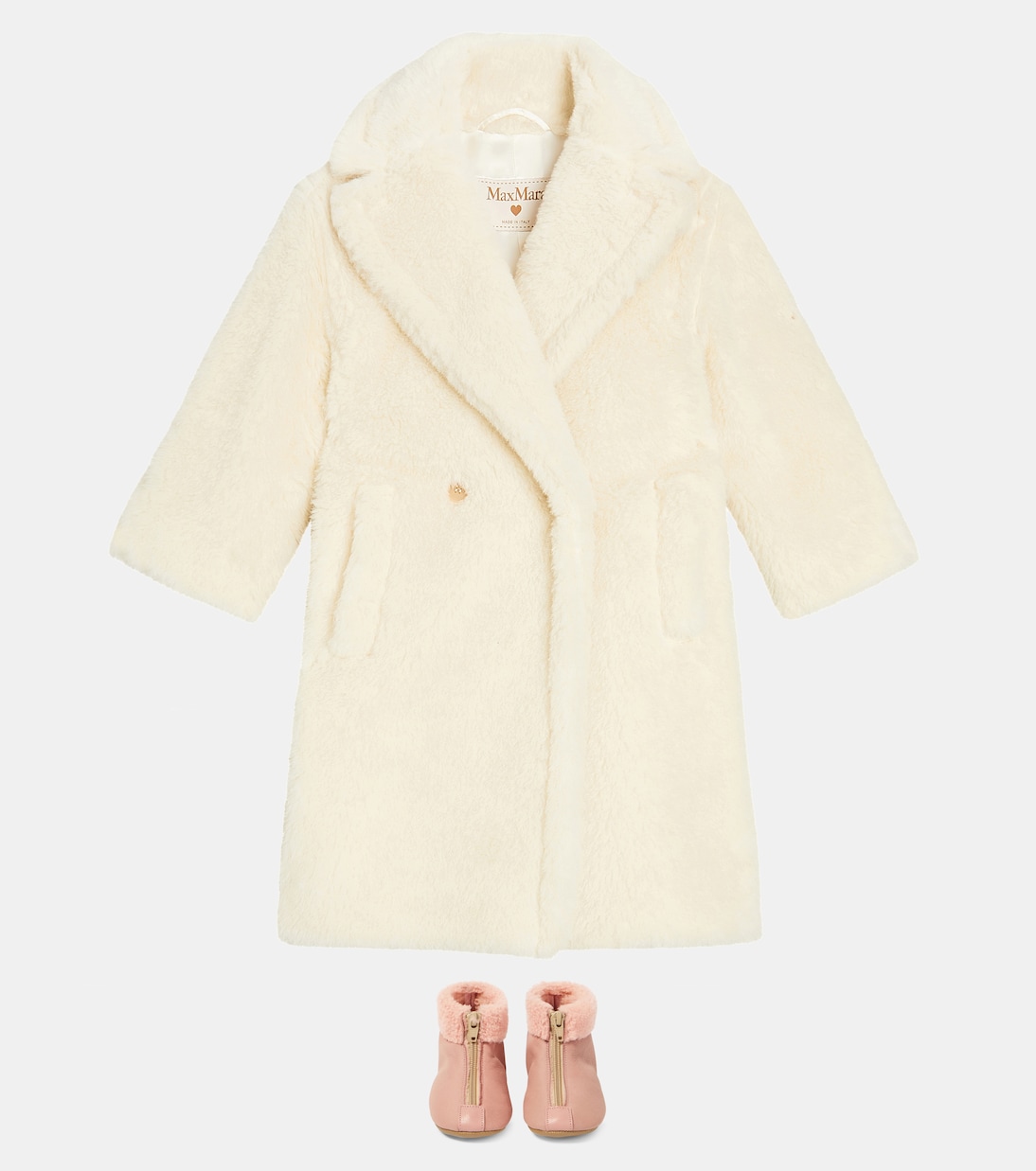 Shearling-trimmed leather booties | PèPè