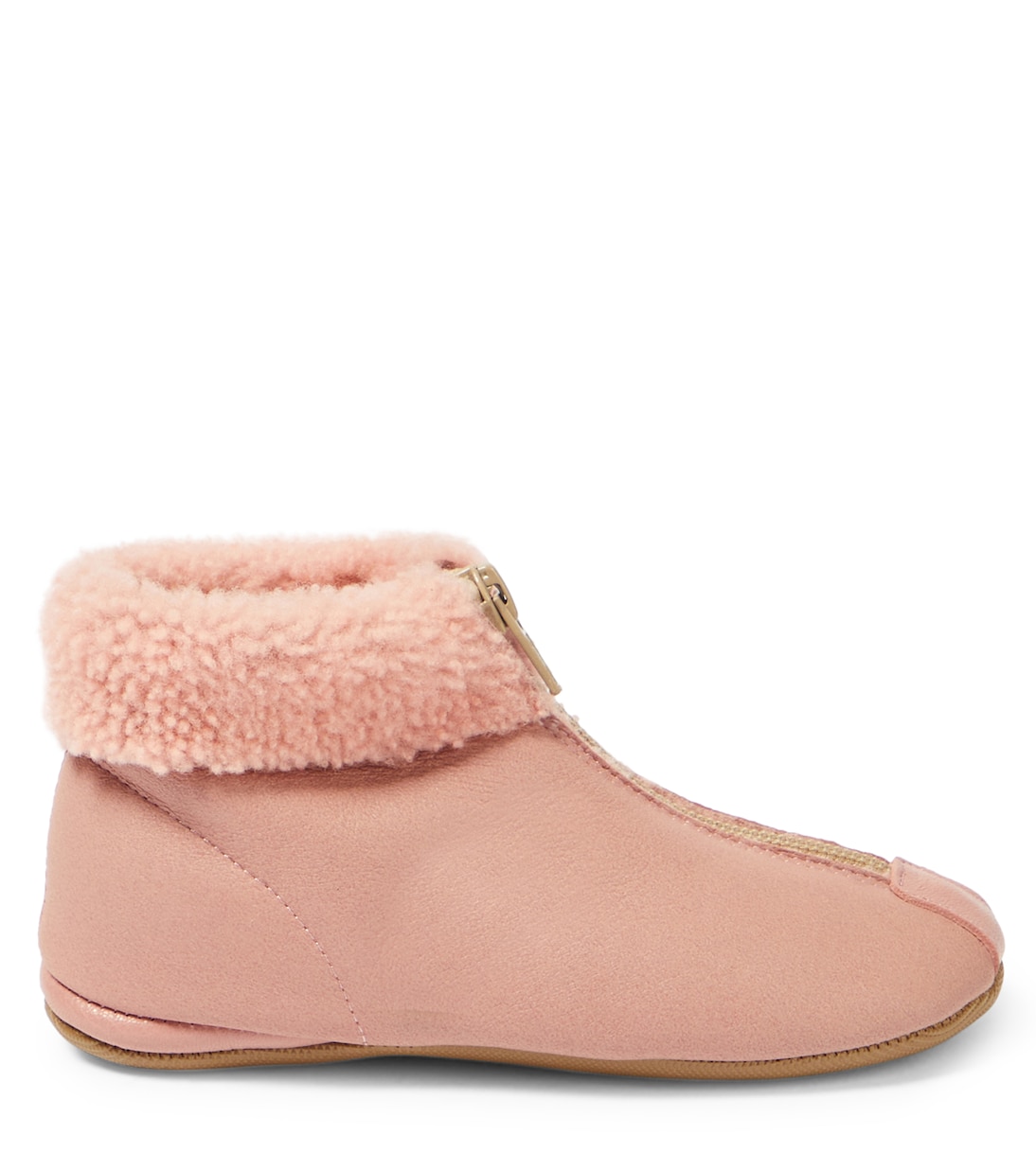 Shearling-trimmed leather booties | PèPè
