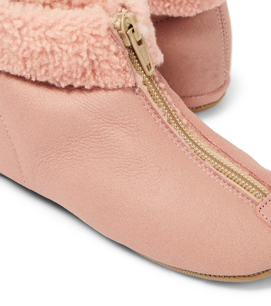Shearling-trimmed leather booties | PèPè
