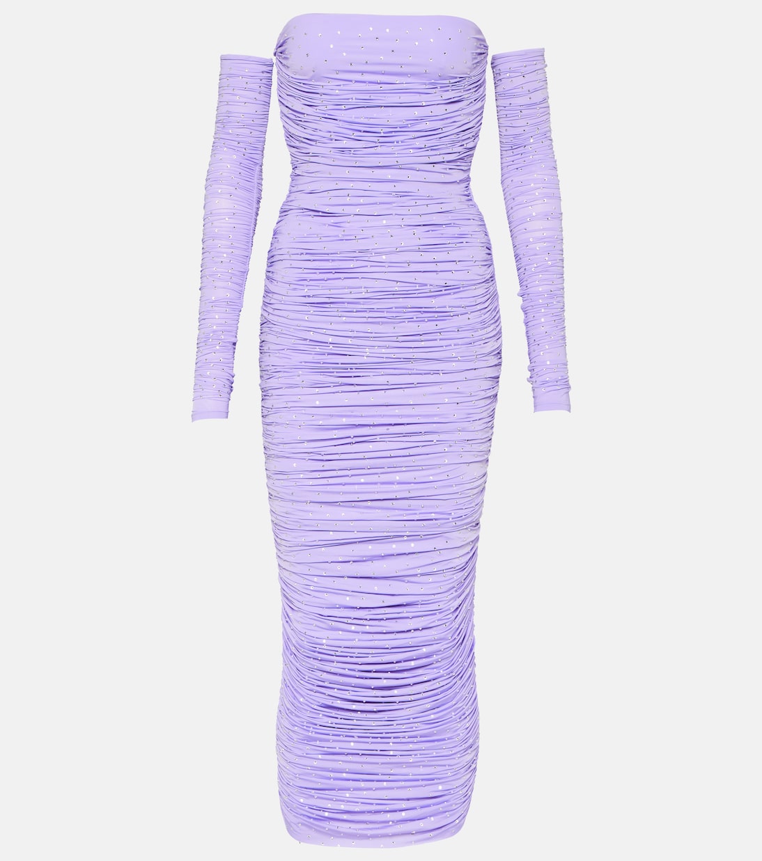 Crystal-embellished ruched jersey gown | Alex Perry