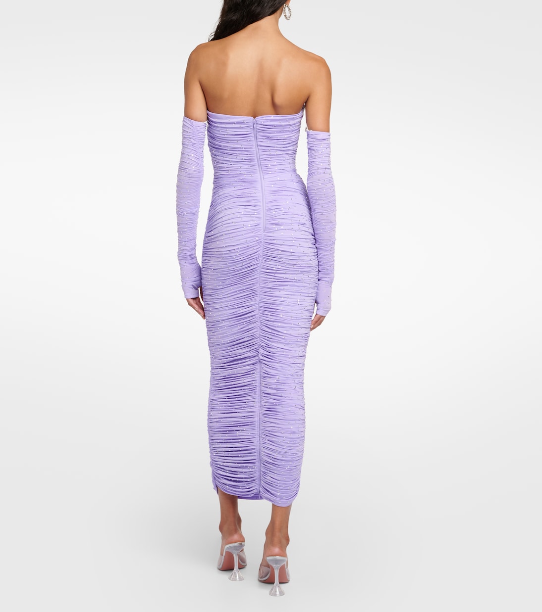 Crystal-embellished ruched jersey gown | Alex Perry