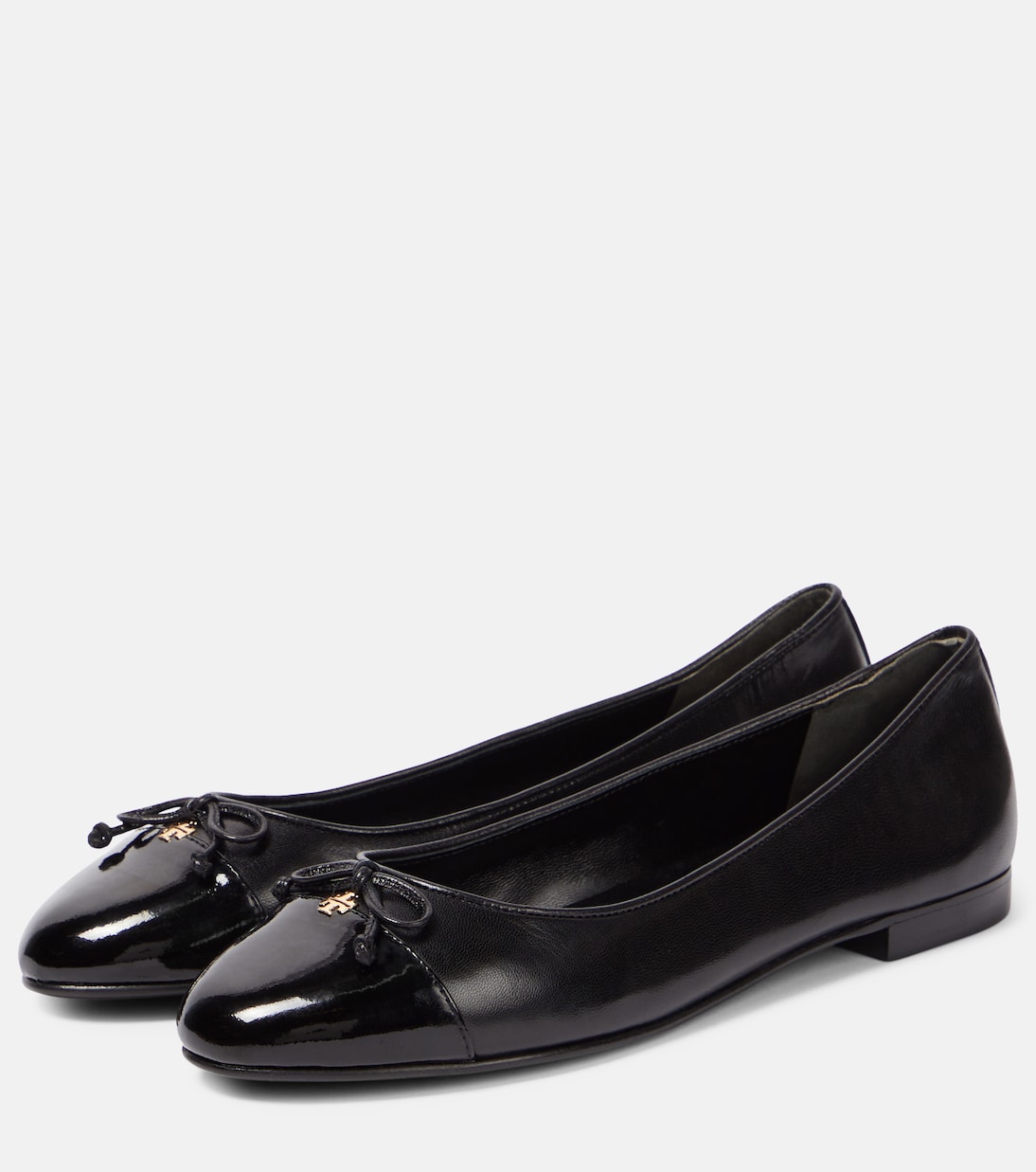 Bow-detail leather ballet flats | Tory Burch