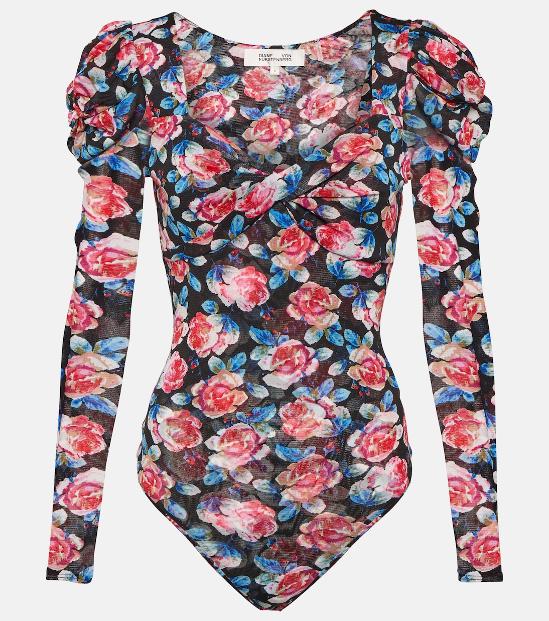 Erik floral mesh bodysuit | Diane von Furstenberg