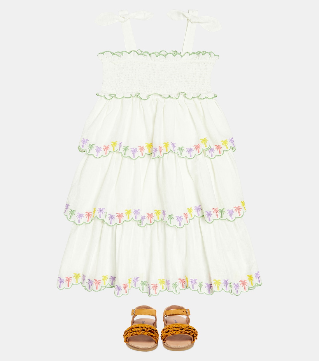Abito August in cotone con ricami | Zimmermann Kids