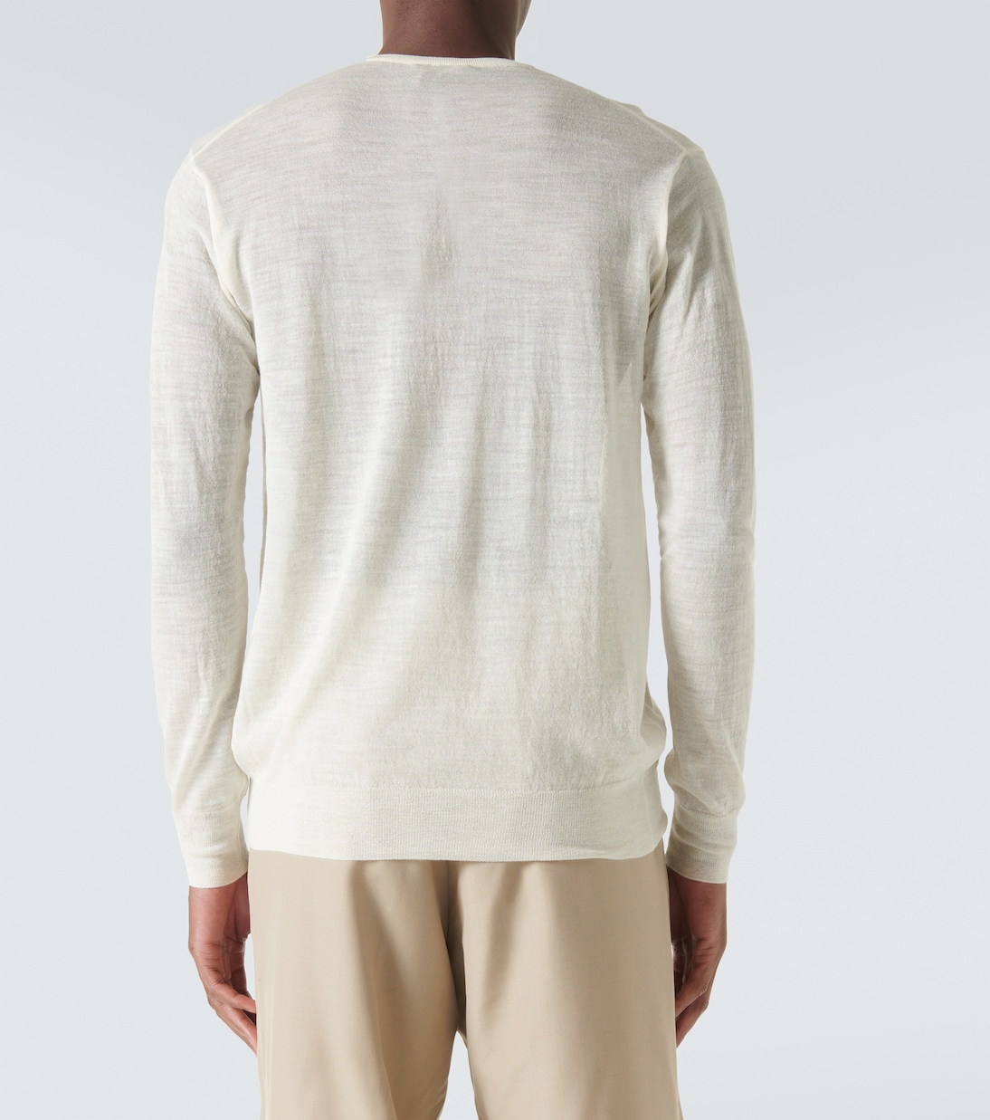 Camiseta Henley de lana y seda | Auralee