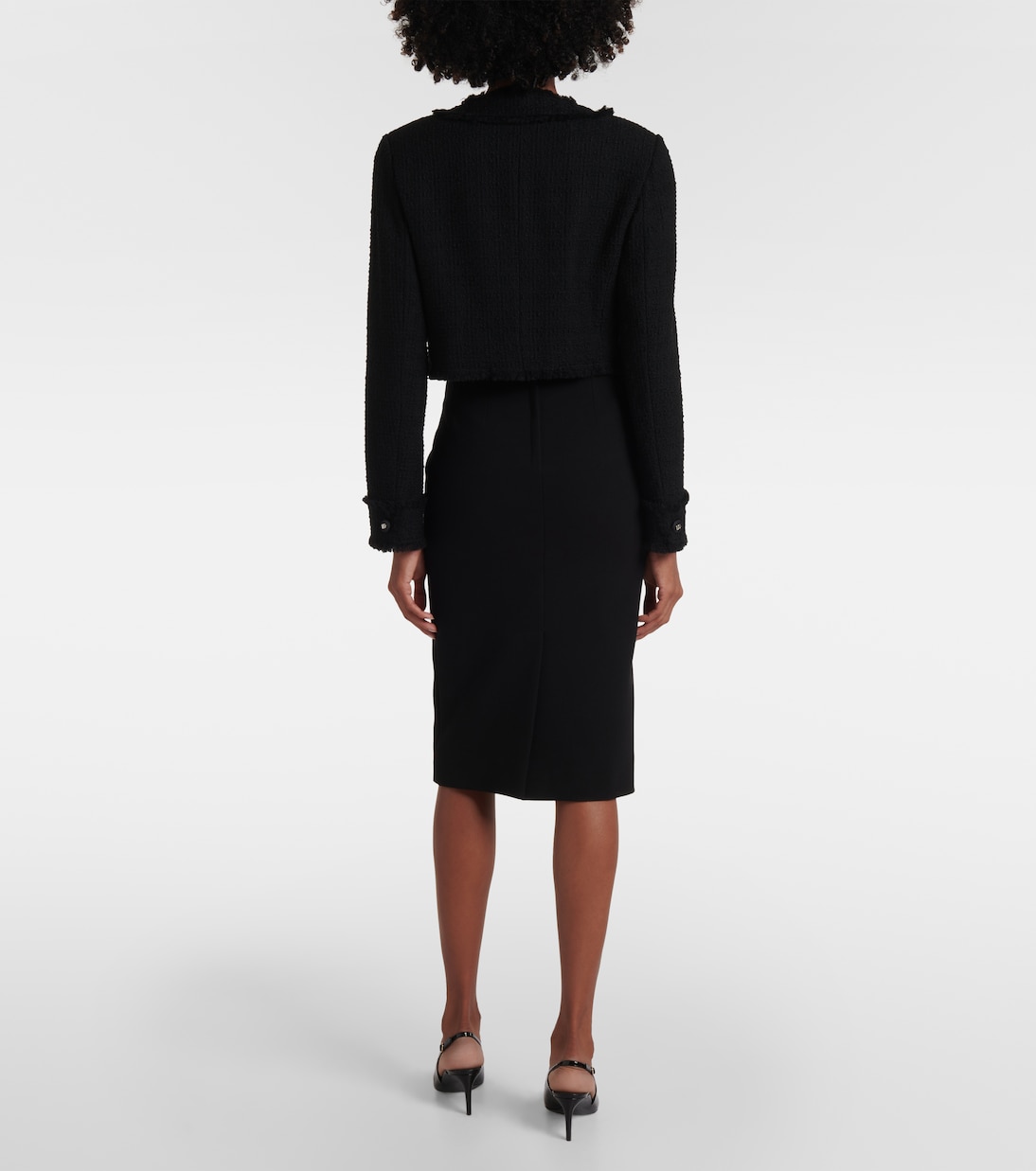 Veste raccourcie en laine mélangée | Dolce&Gabbana