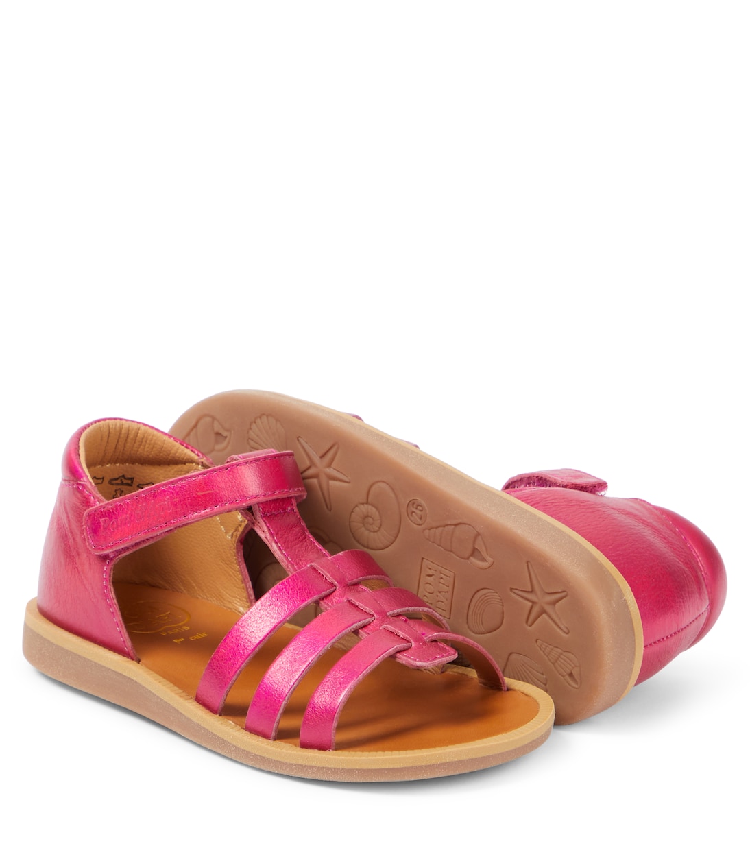 Sandalen Poppy Strap aus Leder | Pom d'Api