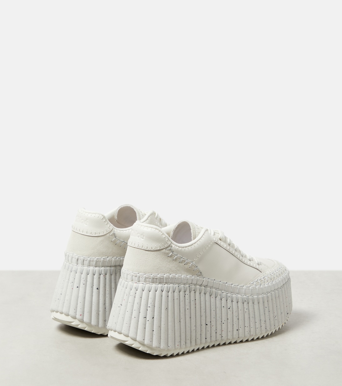 Nama leather platform sneakers | Chloé