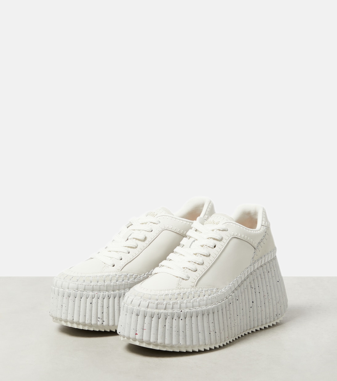 Nama leather platform sneakers | Chloé