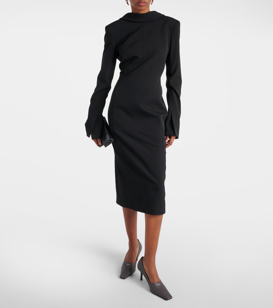 Vestido midi Dadress de cuello alto | Acne Studios