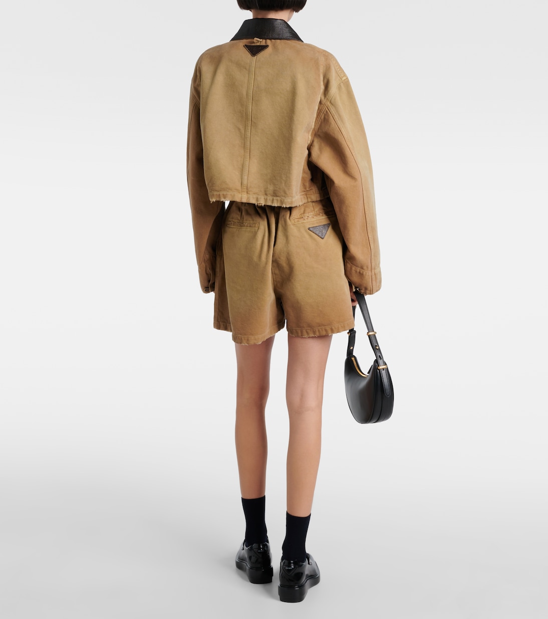 Veste raccourcie en toile de coton | Prada