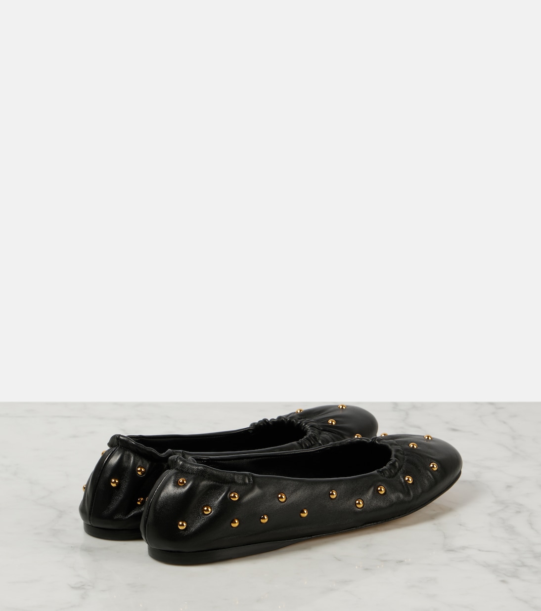 Eia studded leather ballet flats | Chloé