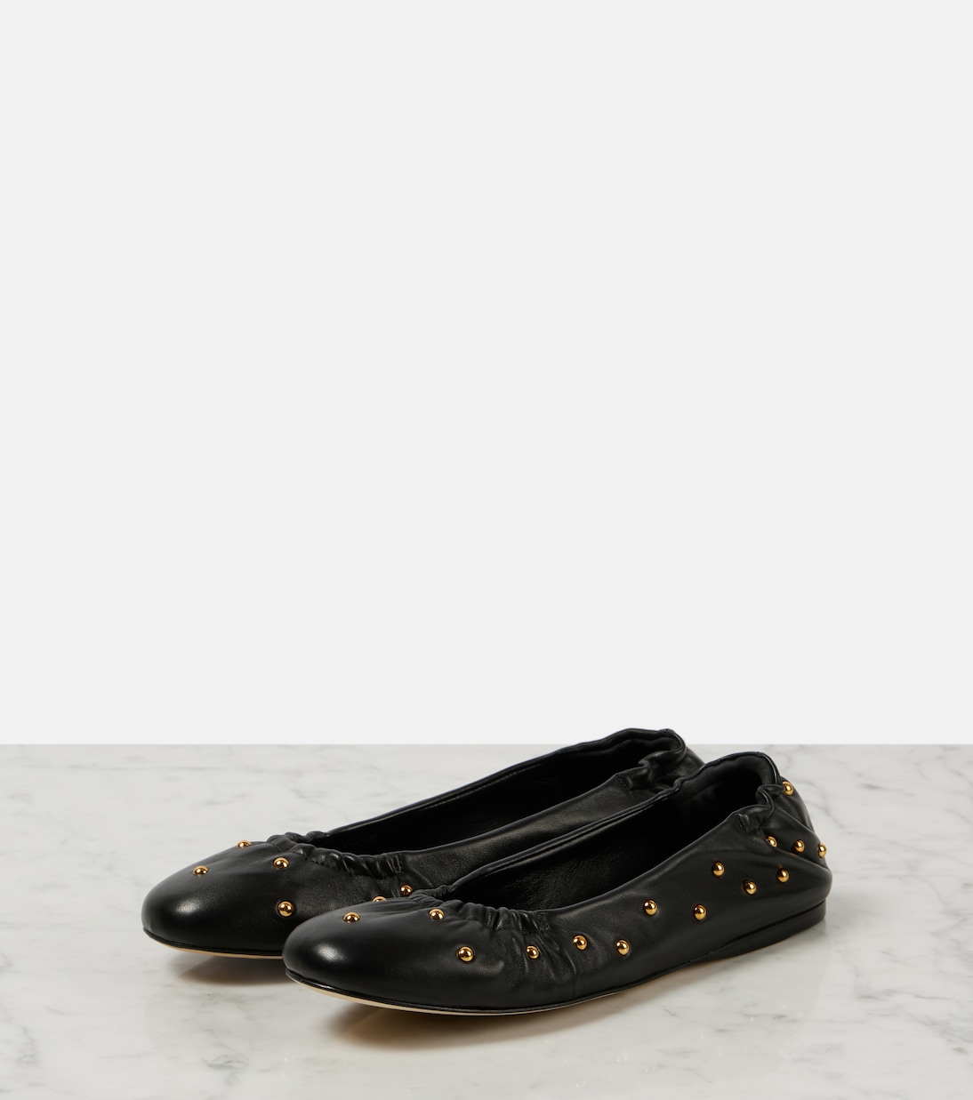 Eia studded leather ballet flats | Chloé