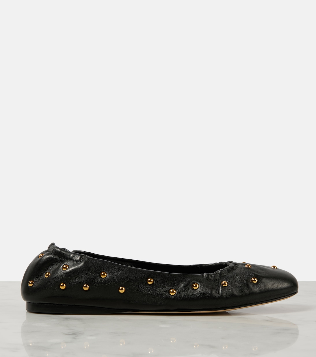 Eia studded leather ballet flats | Chloé