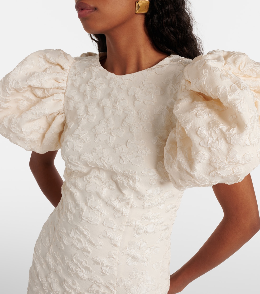 Robe de mariée en jacquard à fleurs | Rotate