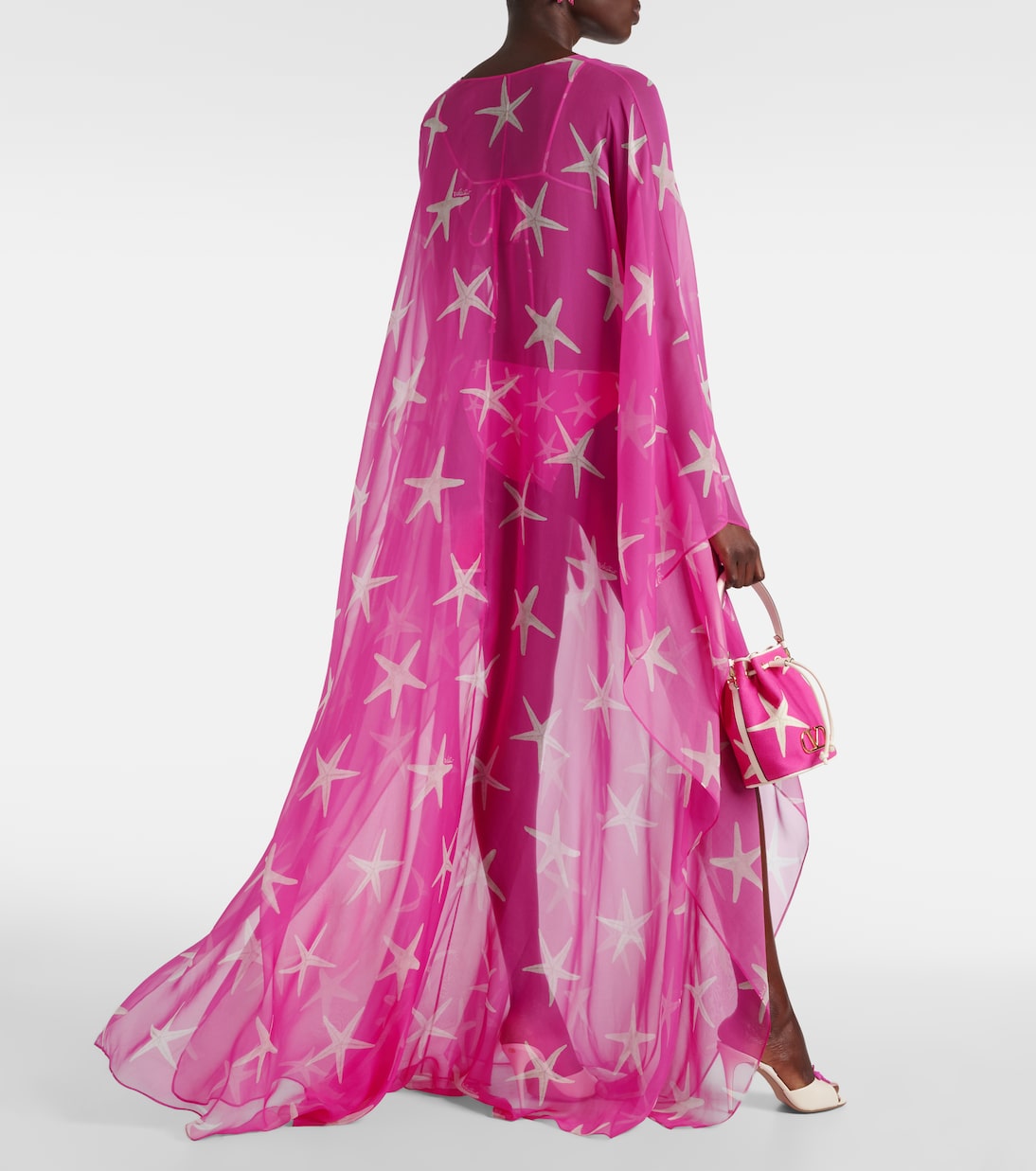 Printed silk chiffon kaftan | Valentino