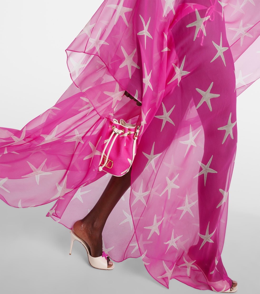 Printed silk chiffon kaftan | Valentino